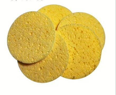 Kozmetické hubky na odličovanie žltá 10 kus