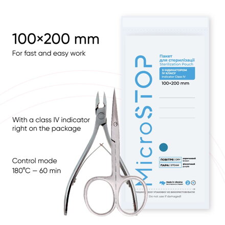 D - Microstop Sterilizačné-kraftové sáčky 100x200mm