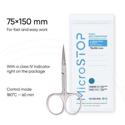 D - Microstop Sterilizačné-kraftové sáčky 75x150mm