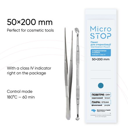 D - Microstop Sterilizačné-kraftové sáčky 50x200mm