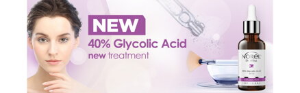 Glycolic Acid 40% - Chemický Peeling SET Malý Ošetrenie  + sada štetcov Zadarmo