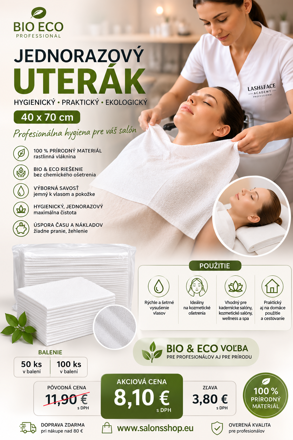 BIO ECO jednorazový uterák – 40 × 50 cm - 50kus