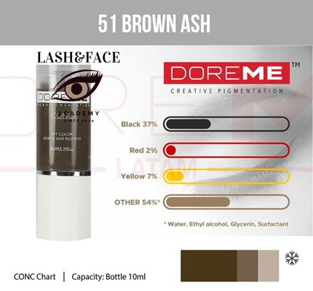 Pigment Doreme 51 Brown Ash 15ml
