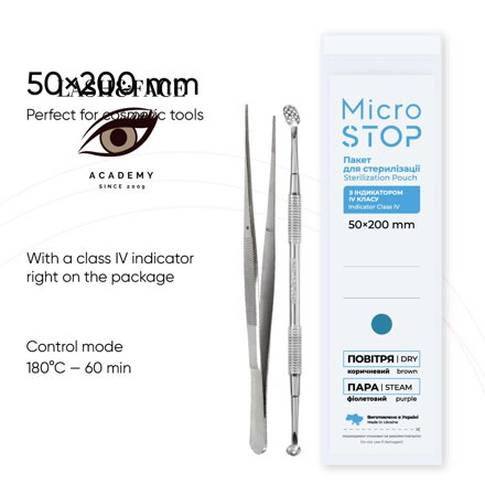 D - Microstop Sterilizačné-kraftové sáčky 50x200mm