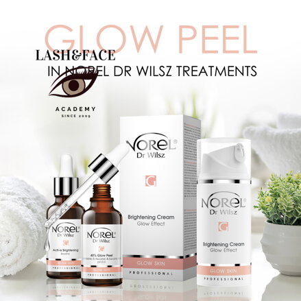 NOREL GLOW PEEL 40% SET Ošetrenie