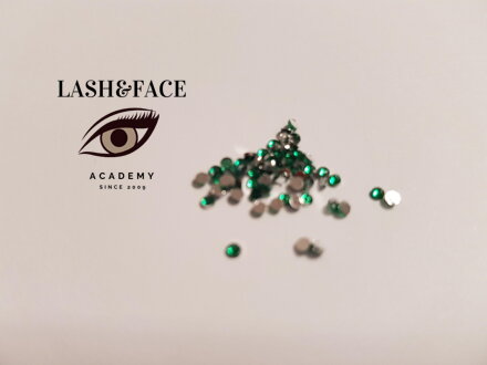 Swarovski kamienky č.2 - 20 kus - 1,5mm - tmavo zelené