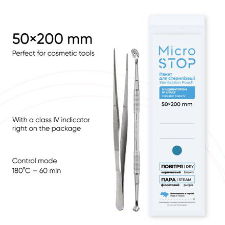 D - Microstop Sterilizačné-kraftové sáčky 50x200mm