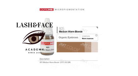 Doreme Organic eyebrow 805 Medium Warm Blonde 10 ml 