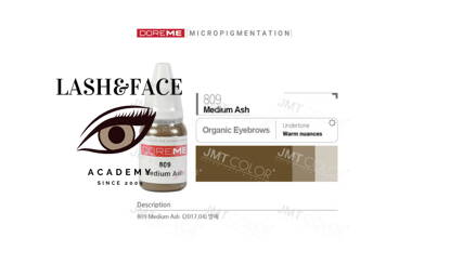 Doreme Organic eyebrow 809 Medium Ash 10 ml 