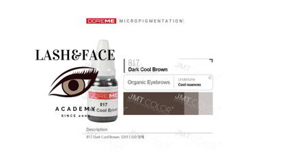 Doreme Organic eyebrow 817 Dark Cool Brown 10 ml