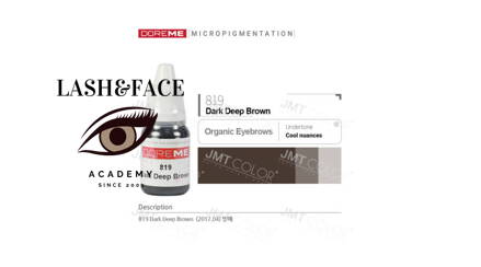 Doreme Organic eyebrow 819 Dark Deep Brown 10 ml 