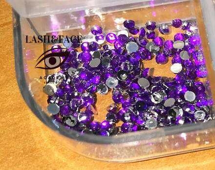 Swarovski kamienky č.7 - 20 kus - 1,5mm - tmavo fialové